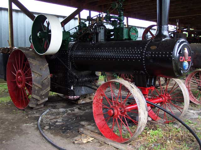 Steam locomotive on display