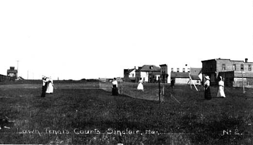 Postcard view of Sinclair Lawn Tennis Courts