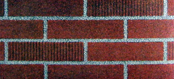 “Indian Red” insul-bric with white mortar