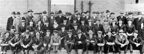 Winnipeg Strike Committee, 1919. The two women have never been identified, but one is thought to be Helen Armstrong.