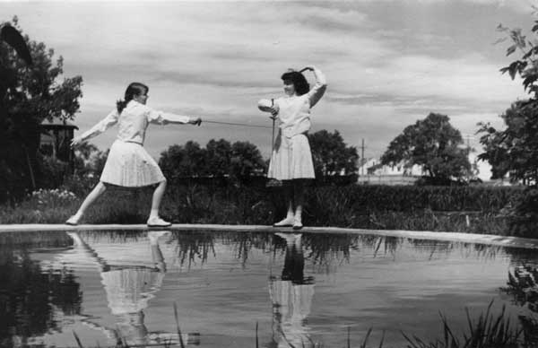 The loser gets wet. Marymound once had an active fencing instruction program