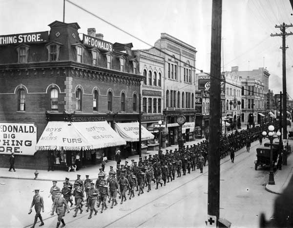 Military Parade on Rosser Avenue