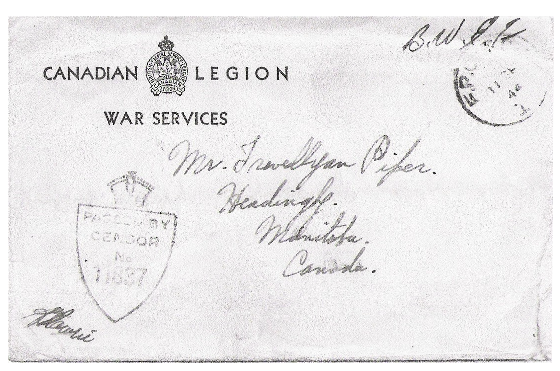 Letter by Kenneth Broten to his cousin, Trevellyan Piper, 8 September 1944.
