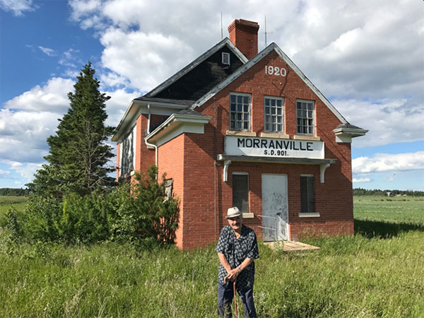 Borislaw N. Bilash at the former Morranville School, his first teaching assignment