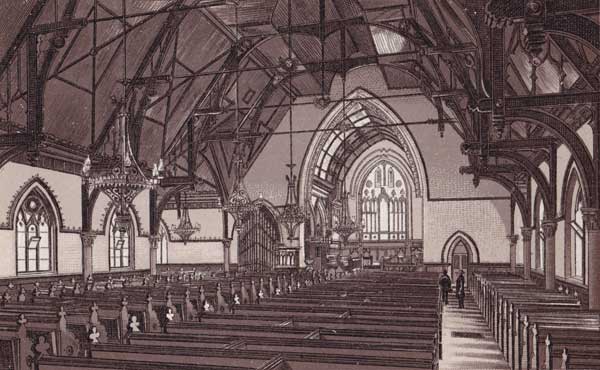 Sketch of the interior of Holy Trinity Church
