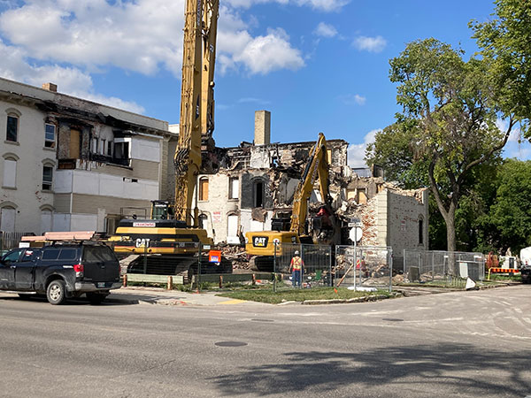 Aberr Apartments under demolition