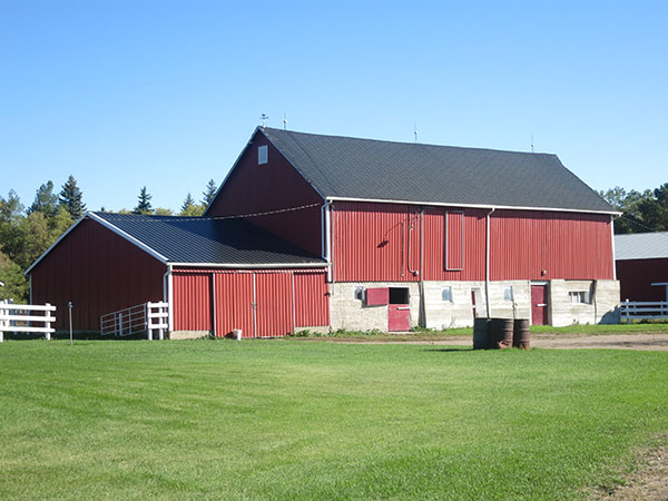 Aerial view of the Alexander Barn