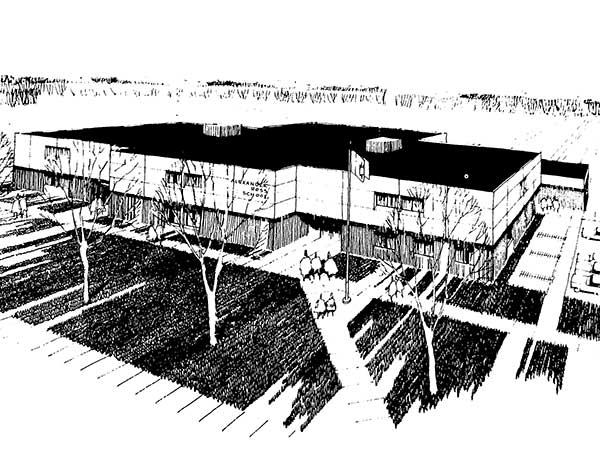 Architectural Sketch of Alexander Ross School