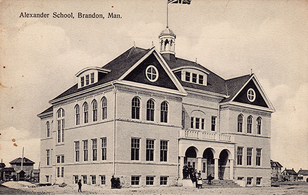 Postcard view of Alexandra School