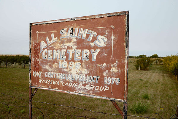 Sign for All Saints Anglican Cemetery