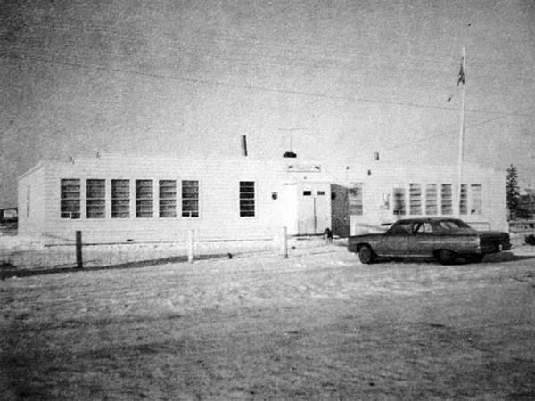 Front elevation of Angusville Elementary School