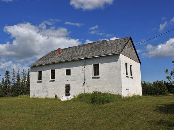 Rear view of the former Arnes South School building