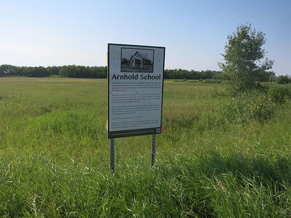 Arnhold School commemorative sign
