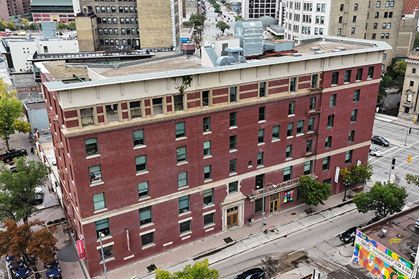 Aerial view of Ashdown Building