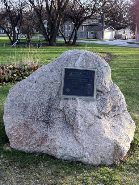 Assiniboine Cycle Path commemorative monument