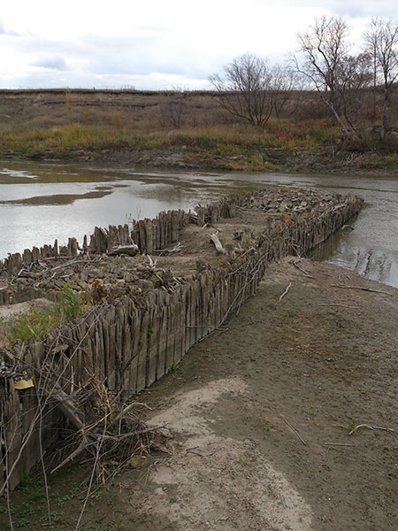 Remains of Assiniboine River Needle Dam
