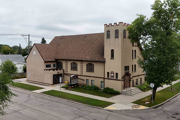 Aerial view of the Atlantic-Garden City United Church