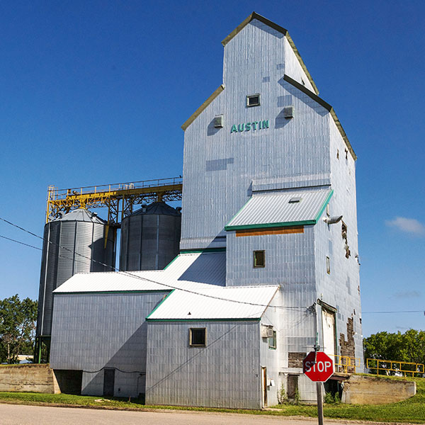 The former Manitoba Pool Grain Elevator at Austin