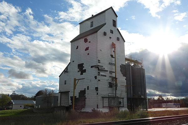 The former Manitoba Pool Grain Elevator at Austin
