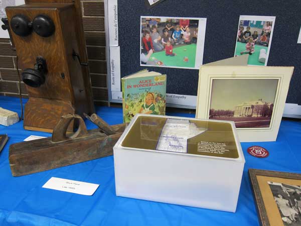 An exhibit of antiques for a 100th anniversary celebration in May 2012 included a time capsule, sealed on 31 December 1970 by Principal Len Goldsborough