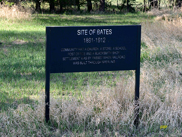 Bates commemorative sign