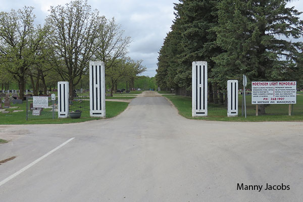 Entrance to the Beausejour Cemetery