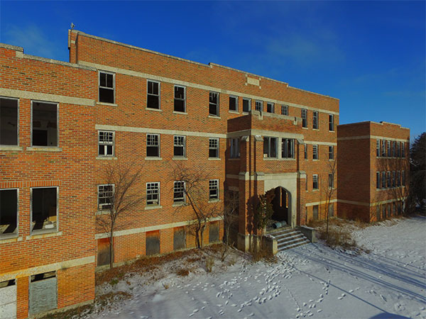 Rear view of Birtle Indian Residential School