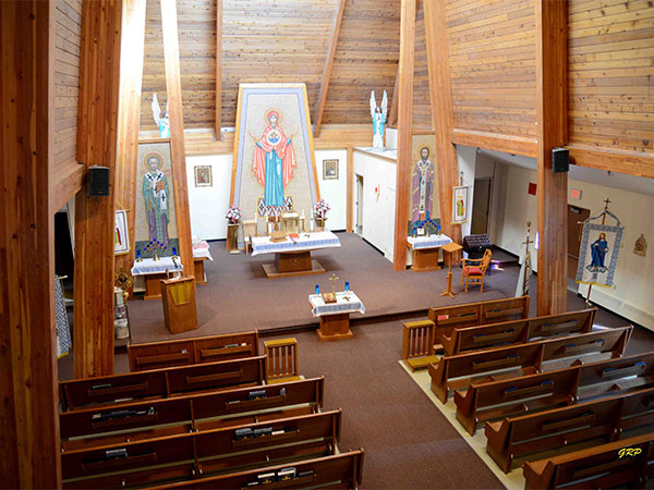 Interior of Ukrainian Catholic Church of the Assumption of the Blessed Virgin Mary