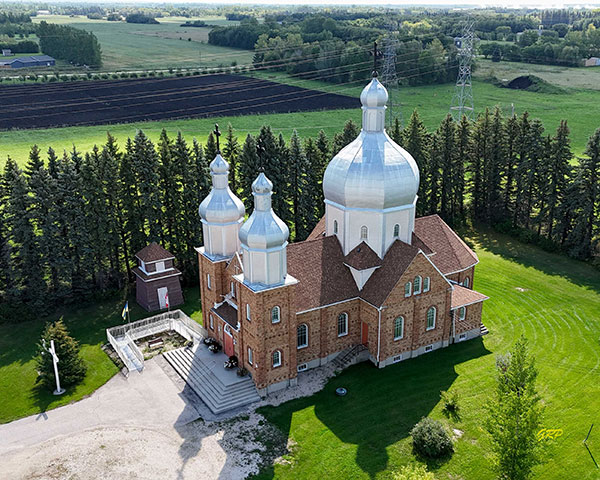 Aerial view of Blessed Virgin Mary the Protectress Ukrainian Catholic Church