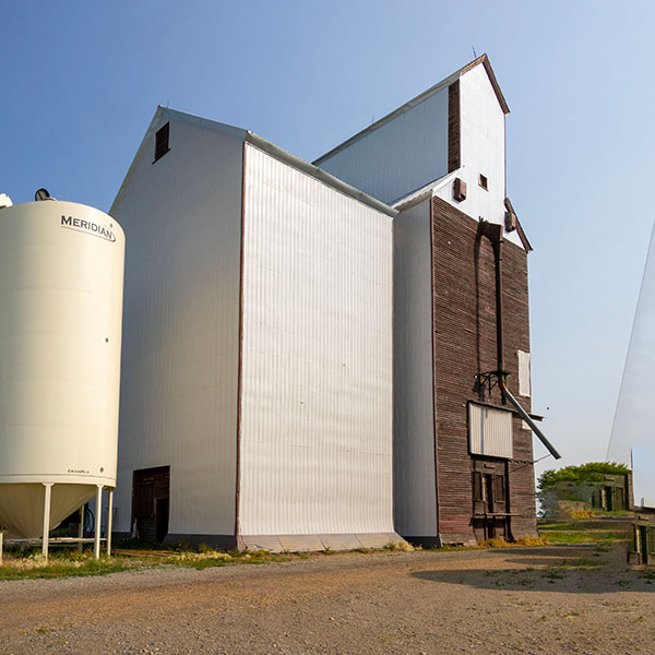 The former Manitoba Pool grain elevator at Bradwardine