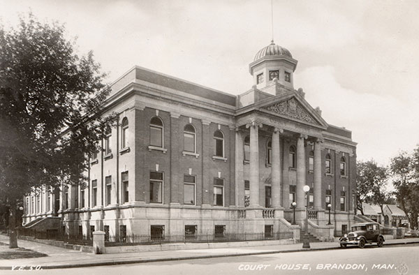 Postcard view of the Brandon Court House