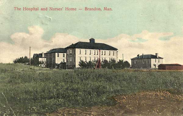 Postcard view of the Brandon General Hospital