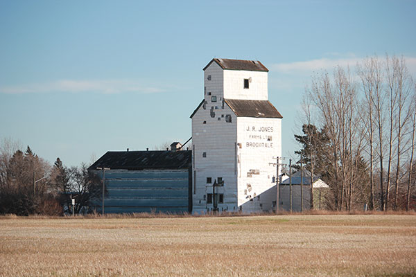 The former Manitoba Pool grain elevator at Brookdale