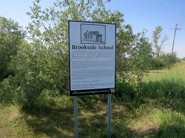 Brookside School commemorative sign