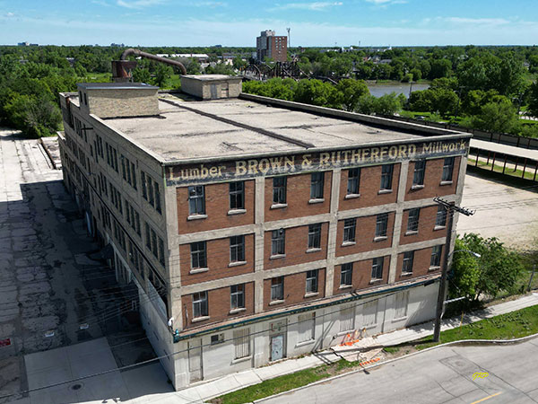 Aerial view of Brown and Rutherford Building