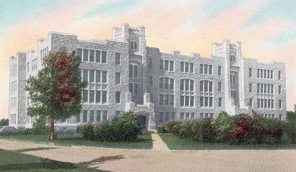 Postcard view of the Science Building