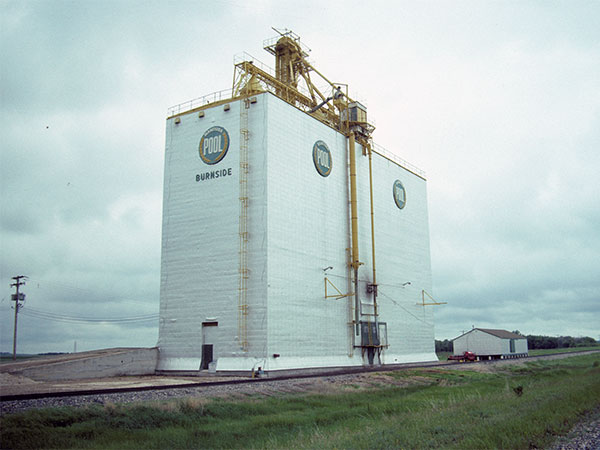 The former Manitoba Pool grain elevator at Burnside Siding
