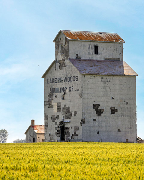 Former Lake of the Woods grain elevator at Cameron