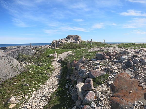 Remains of the first battery at Cape Merry