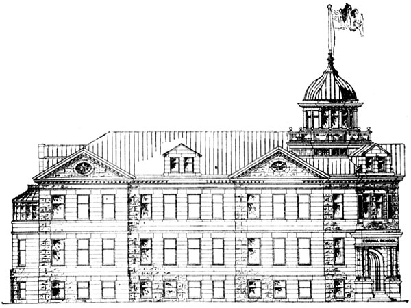 Architectural drawing of the Central Normal School