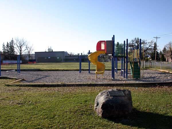 Chapman School playground commemorative plaque