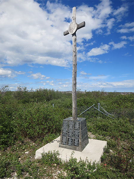 Monument for unmarked burials in the Churchill Community Cemetery