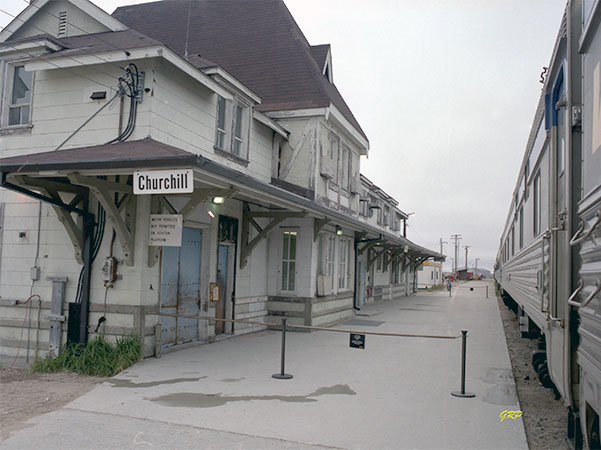 Canadian National Railway station at Churchill before restoration