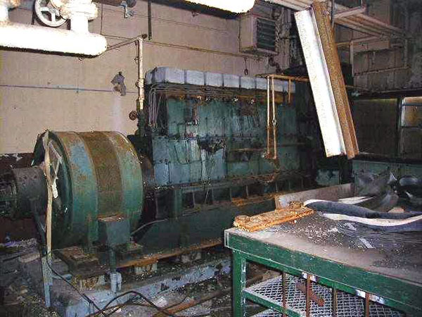 The power generator inside the former HMCS Churchill