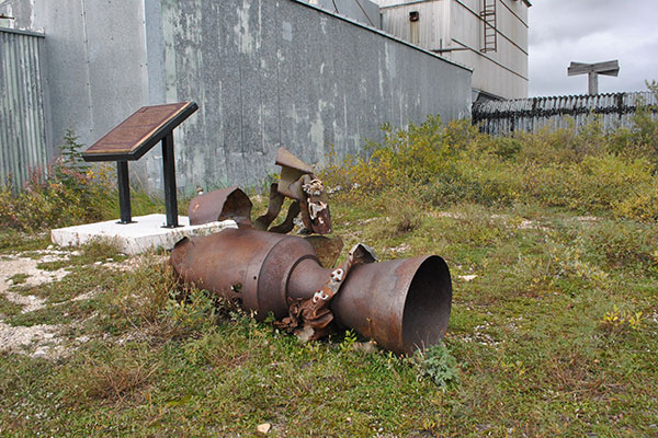 Commemorative plaque at the Churchill Rocket Range