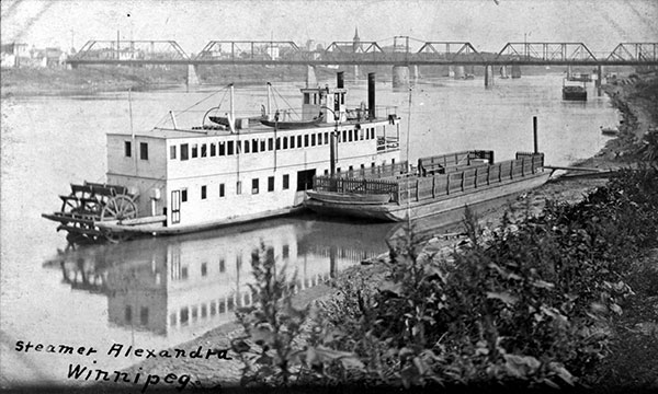 The steamship Alexandra with the Canadian Northern Railway Main Line Bridge in the background