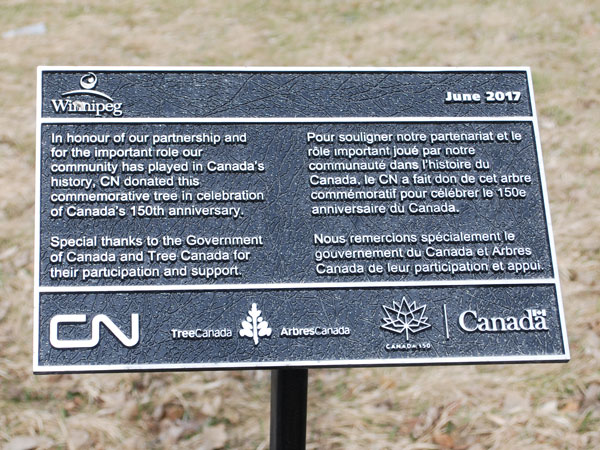 Canadian National Railway commemorative plaque