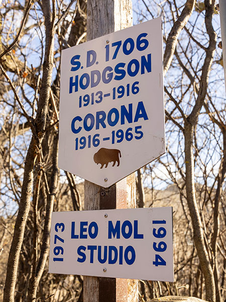 Corona School commemorative sign