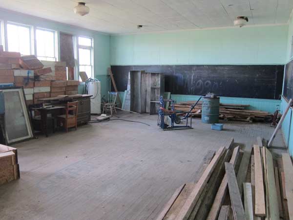 Interior of the former Cory School building