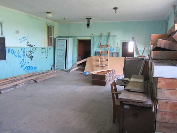 Interior of the former Cory School building